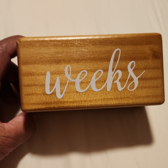 Pondering Pine Wooden Milestone Blocks with Pouch - Picture 3 of 14